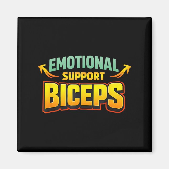 Íman Bíceps de Apoio Emocional Humor Divertido de Acade (Frente)