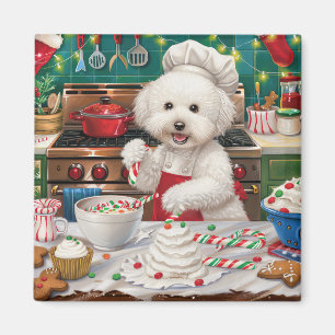Íman Bichon Frise Faliosa: Natal Festivo