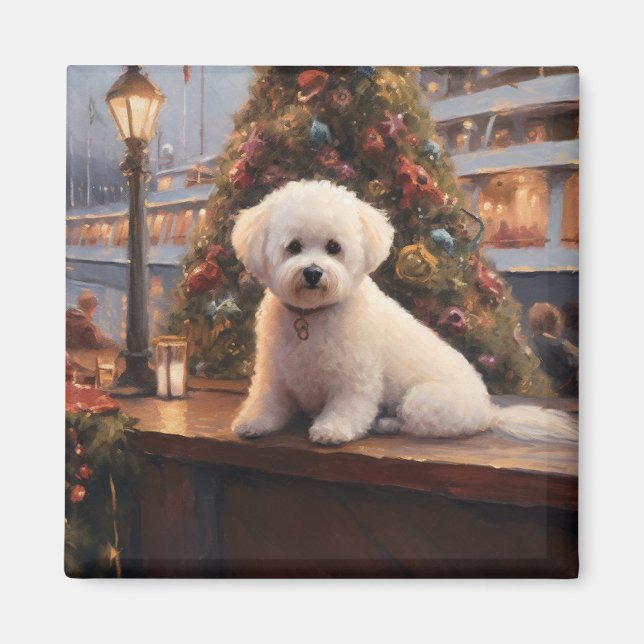 Íman Bichon Frise Natal Cruzeiro: Férias Incríveis  (Frente)