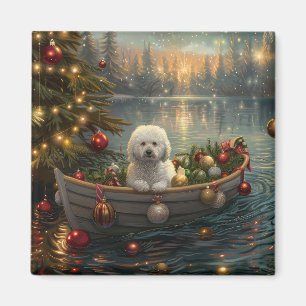 Íman Bichon Frise Natal Festiva Voyage