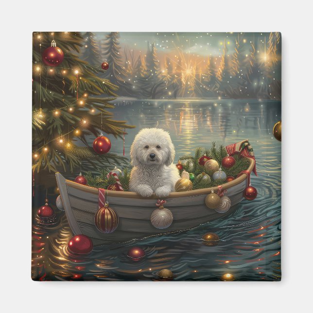 Íman Bichon Frise Natal Festiva Voyage (Frente)