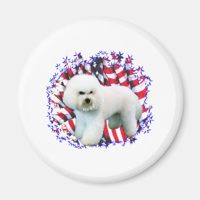 Íman Bichon Frise Patriot (Frente)