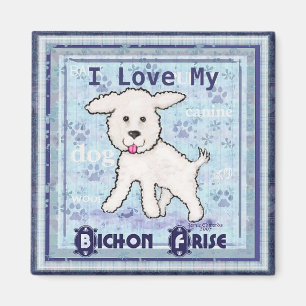 Íman Bichon Frise Puppy Dog Art Magnet
