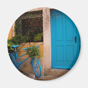 Íman Bicicleta Azul e Porta no Verão