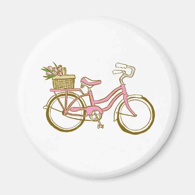 Íman Bicicleta Cuta com Tulipas (Frente)