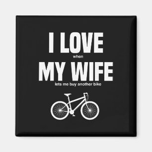 Íman Bicicleta de Montanha Eu Amo Quando Minha Esposa M