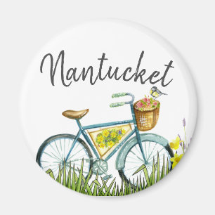 Íman bicicleta do vintage do nantucket no campo da