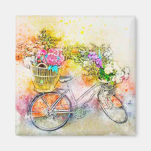 Íman Bicicleta e flores 