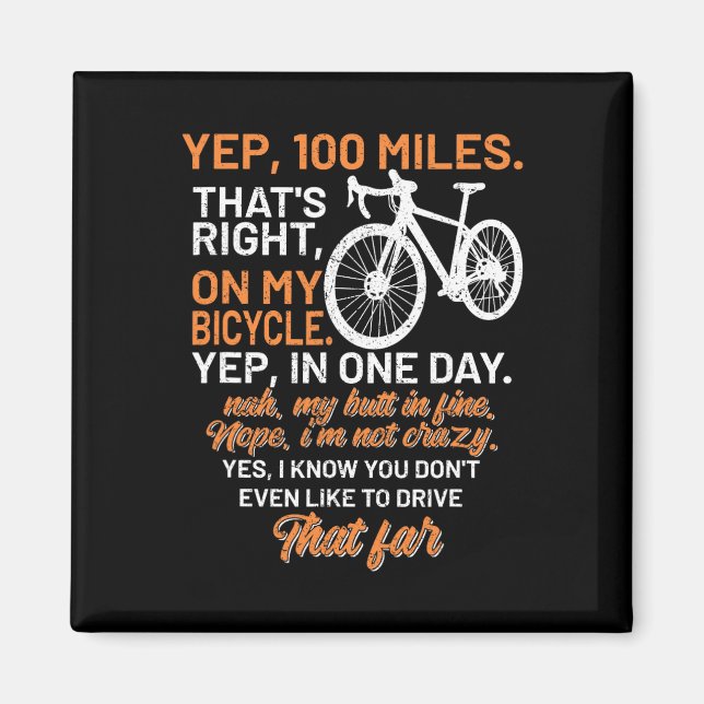 Íman Bicicleta Faq Sim 100 Milhas Triatlo Ciclo Descida (Frente)
