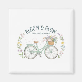 Íman Bicicleta Floral Vintage Bloom & Glow Estética da