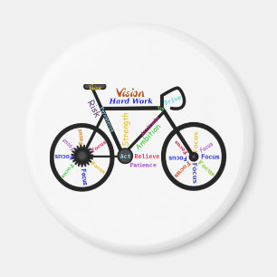 Íman Bicicleta inspirador, ciclo, Biking, palavras do