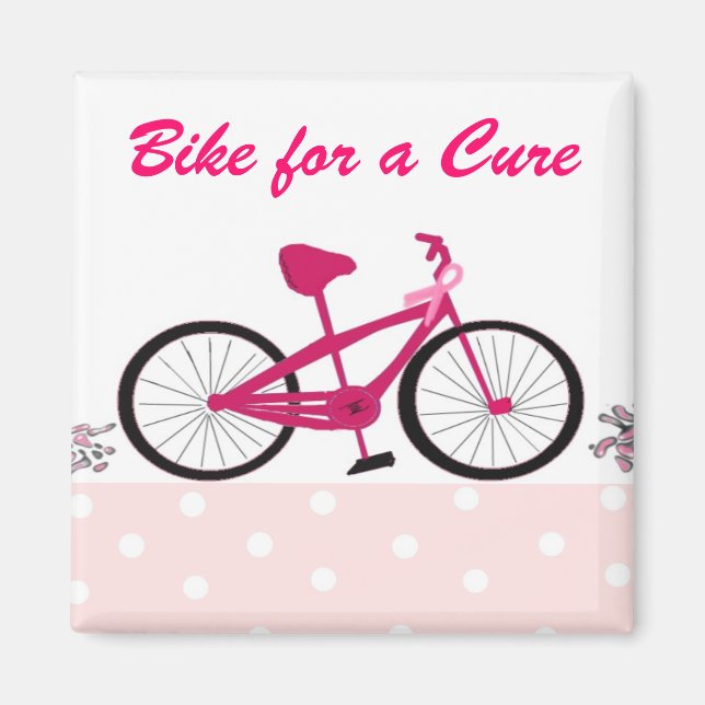Íman Bicicleta pela Cura - Bicicleta Rosa (Frente)