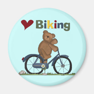 Íman Bicicleta que azul eu amo Biking o camiseta e os