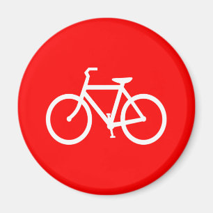 Íman Bicicleta Vermelha e Branca