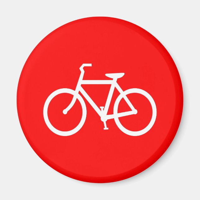 Íman Bicicleta Vermelha e Branca (Frente)