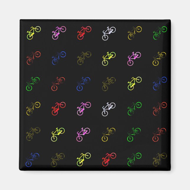 Íman Bicicletas coloridas (Frente)