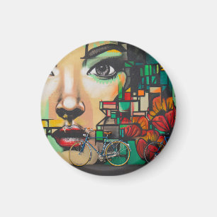 Íman Bicicletas na parede do Grafite