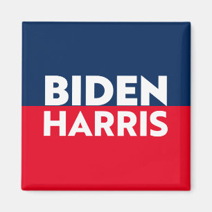 Íman Biden Harris - tipografia vermelha, azul-patriótic