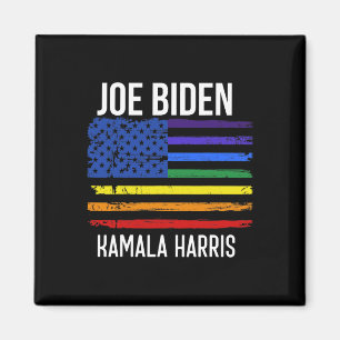 Íman Biden Kamala Harris 2020 Rainbow Us Flag Lgbt soci