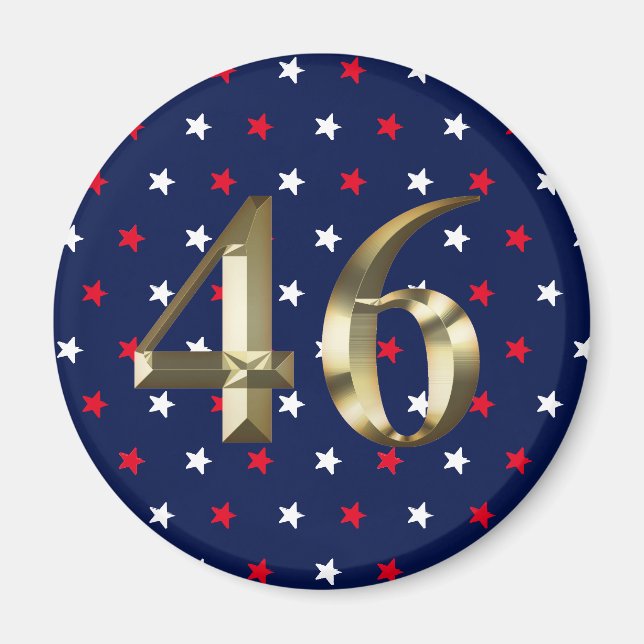 Íman Biden Presidente, Biden Harris 2020 Dourado Azul (Frente)