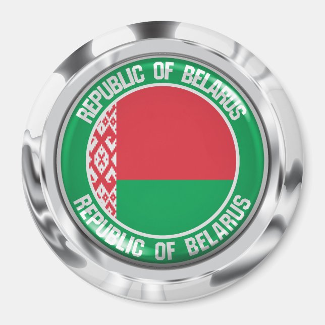 Íman Bielorrússia Round Emblem (Frente)