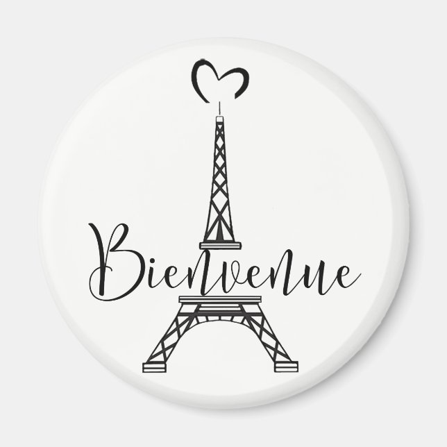 Íman "Bienvenue" (Bem-vindo em francês) (Frente)