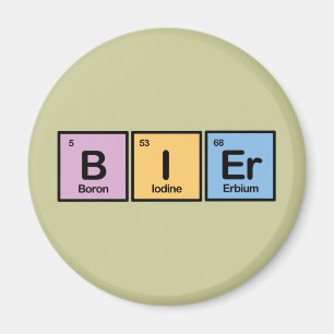 Íman Bier feito dos elementos