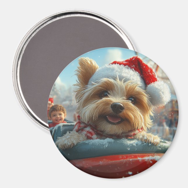 Íman Biewer Terrier Cachorro Montanha-russa Natal  (Front/Back)