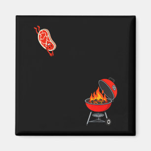 Íman Bife Engraçado Pulando No Churrasco Voo