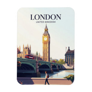 Íman Big Ben e Ponte de Westminster Reino Unido