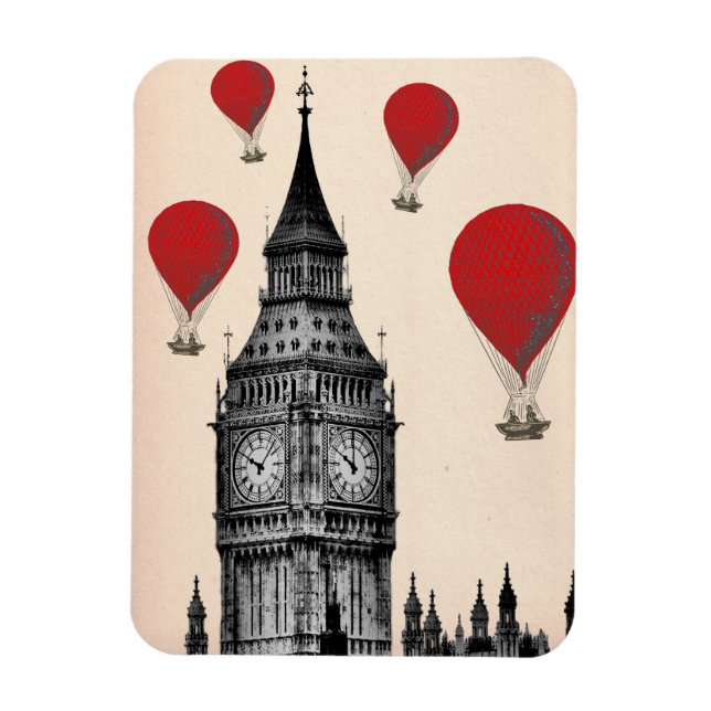 Íman Big Ben e Red Hot Air Balloons 2 (Vertical)