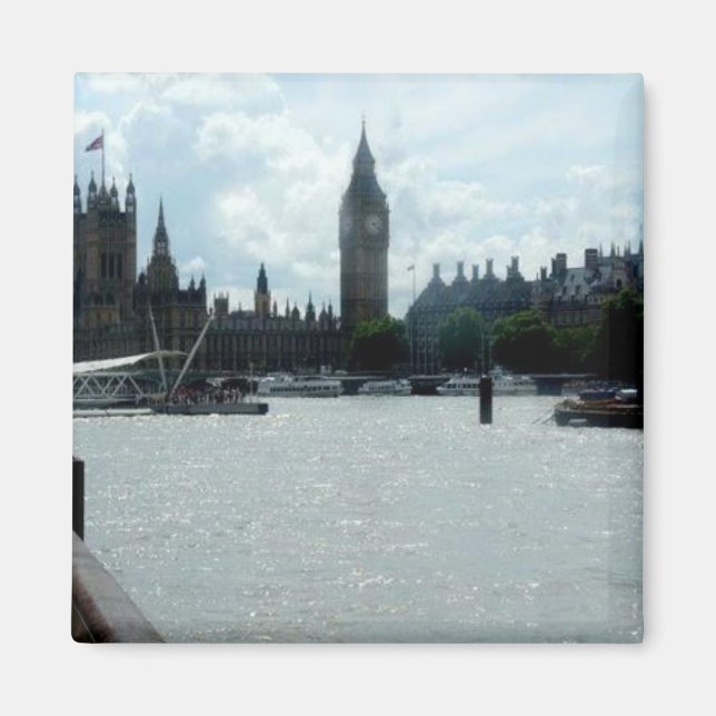 Íman Big Ben No River Thames London (Frente)