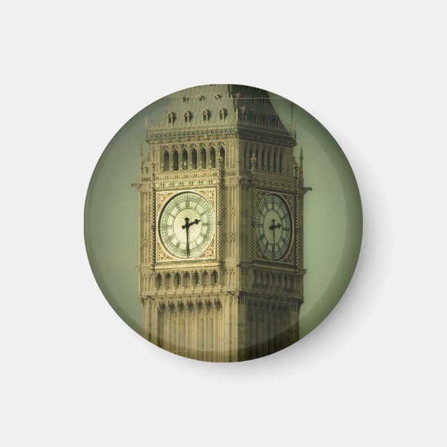 Íman Big Ben Round Fridge Magnet (Frente)