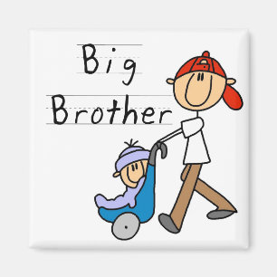 Íman Big brother com camiseta e presentes do irmão mai