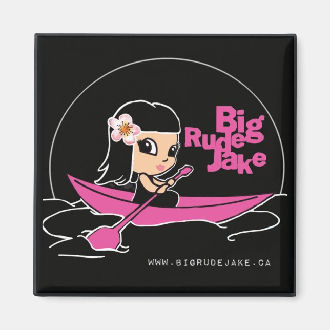 Íman Big Rude Jake: Rapariga na Canoa Rosa (Frente)