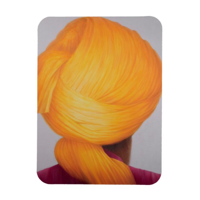 Íman Big Saffron Turban (Vertical)
