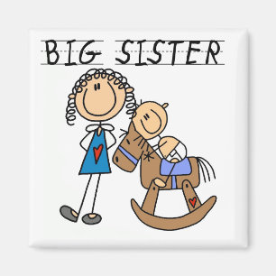 Íman Big Sister Baby Brother T-shirts e presentes