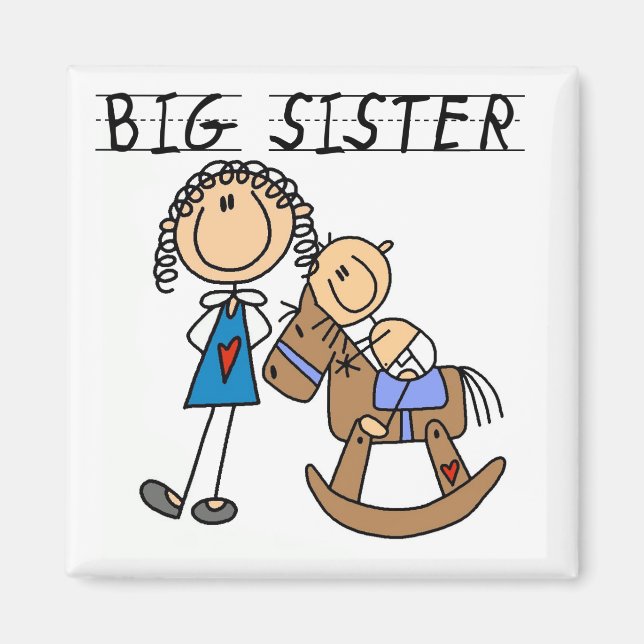 Íman Big Sister Baby Brother T-shirts e presentes (Frente)