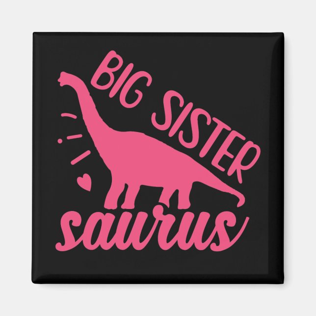 Íman Big Sister Saurus a rosa (Frente)
