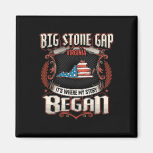 Íman Big Stone Gap Virginia Usa Flag 4 De Julho