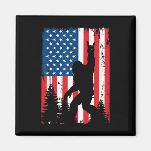 Íman Bigfoot 4 De Julho Vintage Bandeira Americana EUA