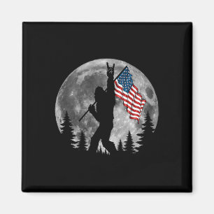 Íman Bigfoot Bandeira Americana Sasquatch Patriótico 4 