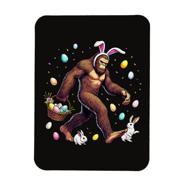 Íman Bigfoot Dia da Páscoa Sasquatch Engraçado (Vertical)