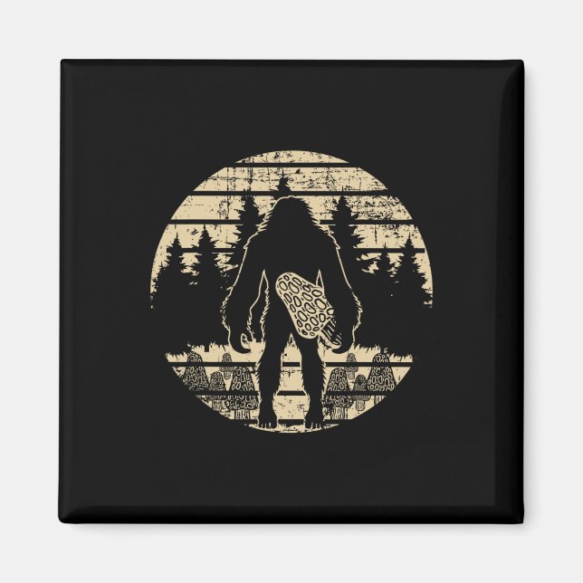 Íman Bigfoot Morel Mushroom Forjando Mycologia Shroom H (Frente)