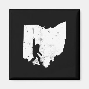 Íman Bigfoot Ohio State Map Sasquatch Men Gift
