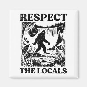 Íman Bigfoot respeita locals Vintage Sasquatch Park Wom