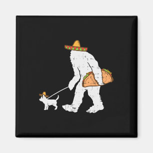 Íman Bigfoot Sasquatch Taco Chihuahua Funny Cinco De Mã