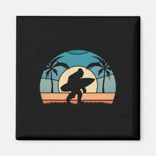 Íman Bigfoot Surfista Na Praia Surfando Bigfoo Vintage