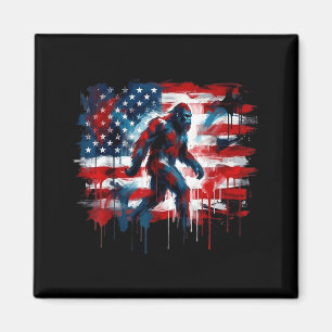 Íman Bigfoot usa bandeira americana sasquatch patriótic