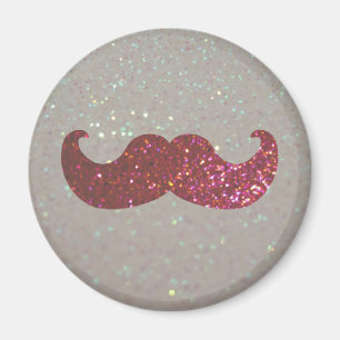 Íman Bigode cor-de-rosa de Bling (gráfico do brilho do